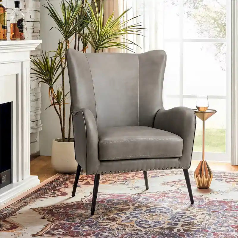 Fauteuil en bois Invidiae rembourré avec pieds en métal