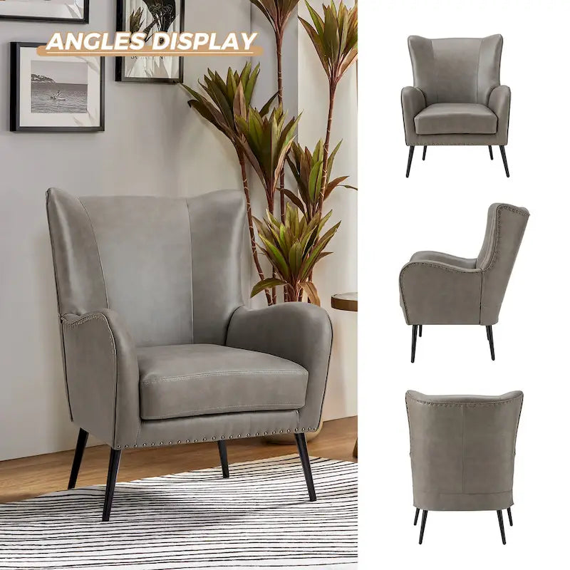 Fauteuil en bois Invidiae rembourré avec pieds en métal