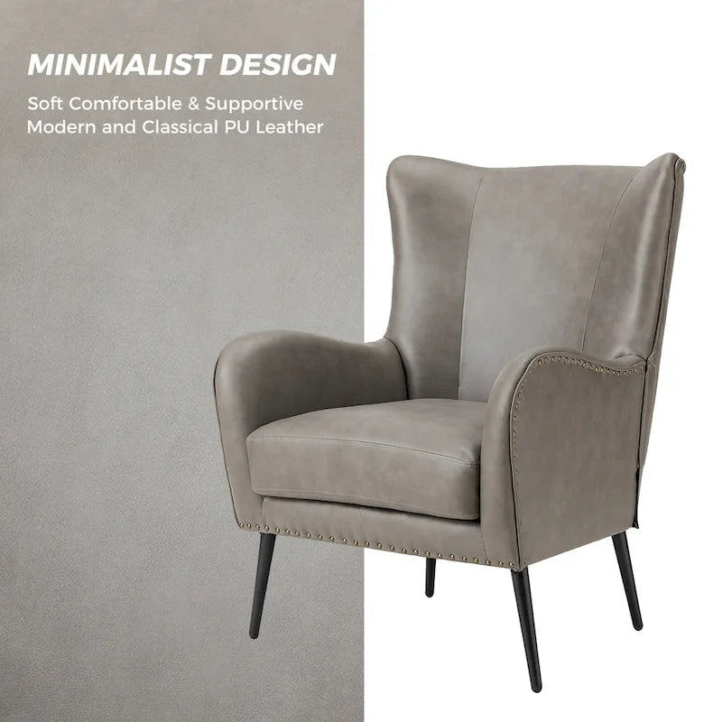 Fauteuil en bois Invidiae rembourré avec pieds en métal