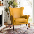 Fauteuil en bois Invidiae rembourré avec pieds en métal