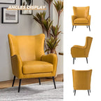 Fauteuil en bois Invidiae rembourré avec pieds en métal