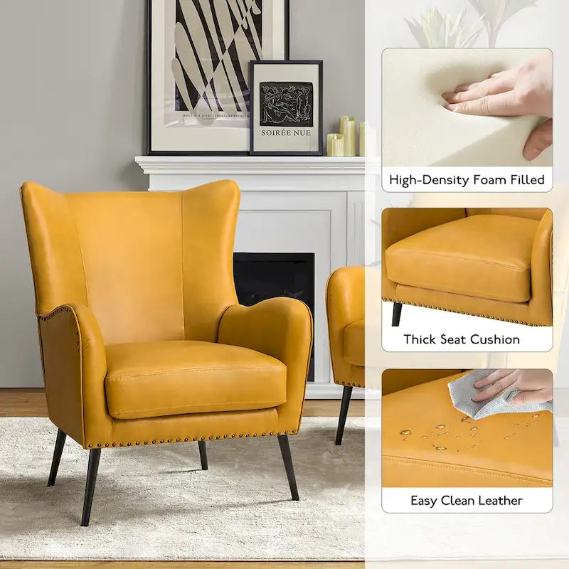 Fauteuil en bois Invidiae rembourré avec pieds en métal