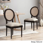 Chaises de salle à manger en bois Govan avec coussins (lot de 2) par