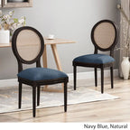 Chaises de salle à manger en bois Govan avec coussins (lot de 2) par
