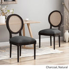Chaises de salle à manger en bois Govan avec coussins (lot de 2) par