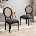 Chaises de salle à manger en bois Govan avec coussins (lot de 2) par