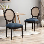 Chaises de salle à manger en bois Govan avec coussins (lot de 2) par