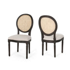 Chaises de salle à manger en bois Govan avec coussins (lot de 2) par