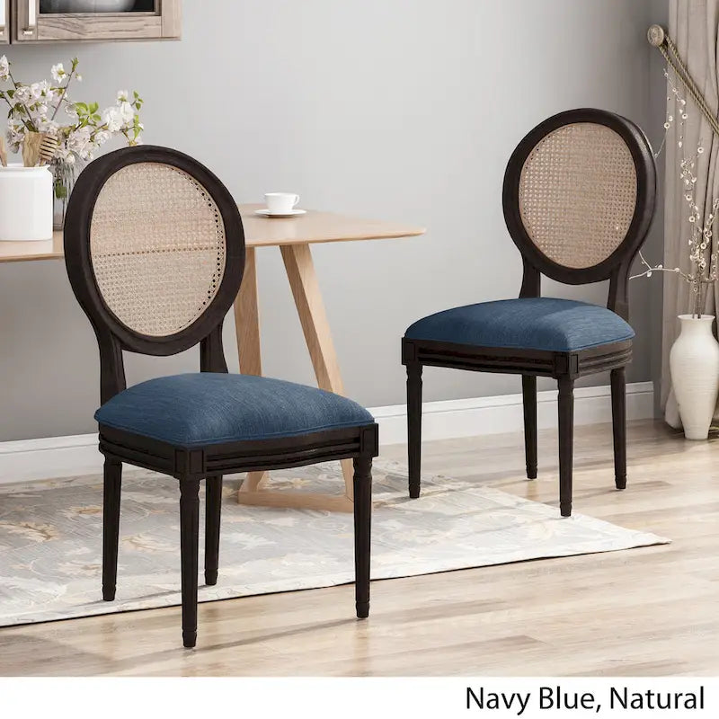 Chaises de salle à manger en bois Govan avec coussins (lot de 2) par