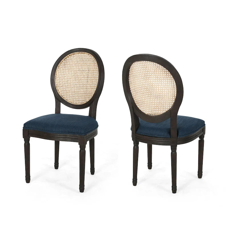 Chaises de salle à manger en bois Govan avec coussins (lot de 2) par