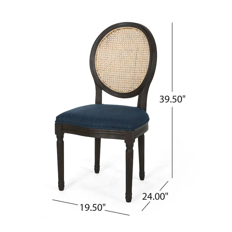 Chaises de salle à manger en bois Govan avec coussins (lot de 2) par