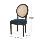 Chaises de salle à manger en bois Govan avec coussins (lot de 2) par
