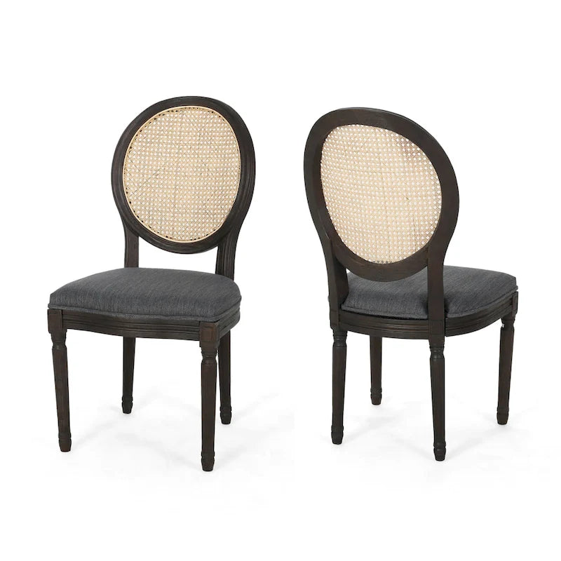 Chaises de salle à manger en bois Govan avec coussins (lot de 2) par