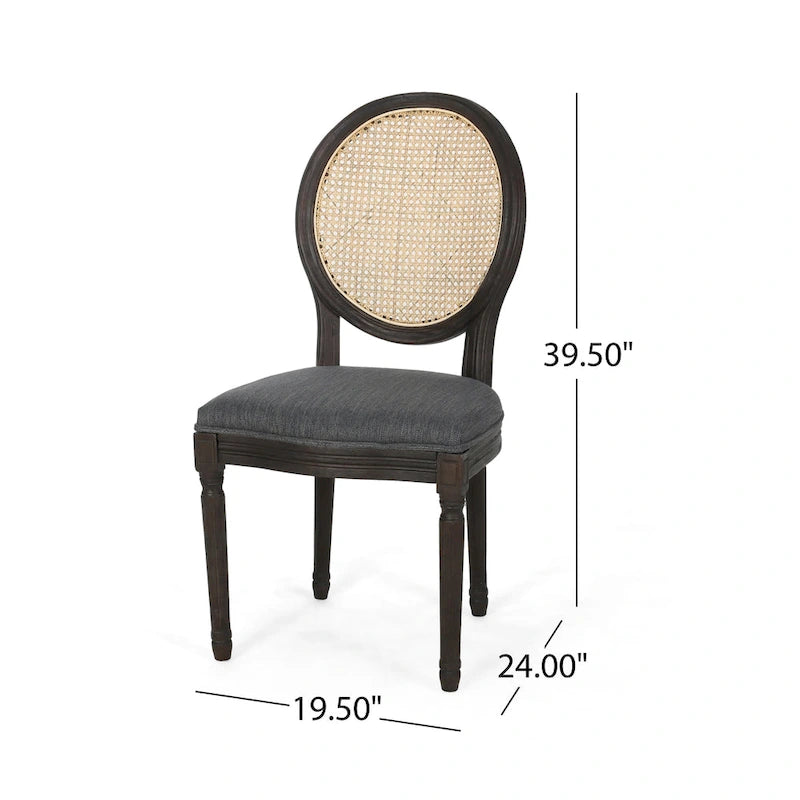 Chaises de salle à manger en bois Govan avec coussins (lot de 2) par