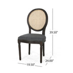 Chaises de salle à manger en bois Govan avec coussins (lot de 2) par