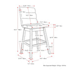 Tabourets de bar hauteur comptoir rembourrés Lilibet, lot de 2