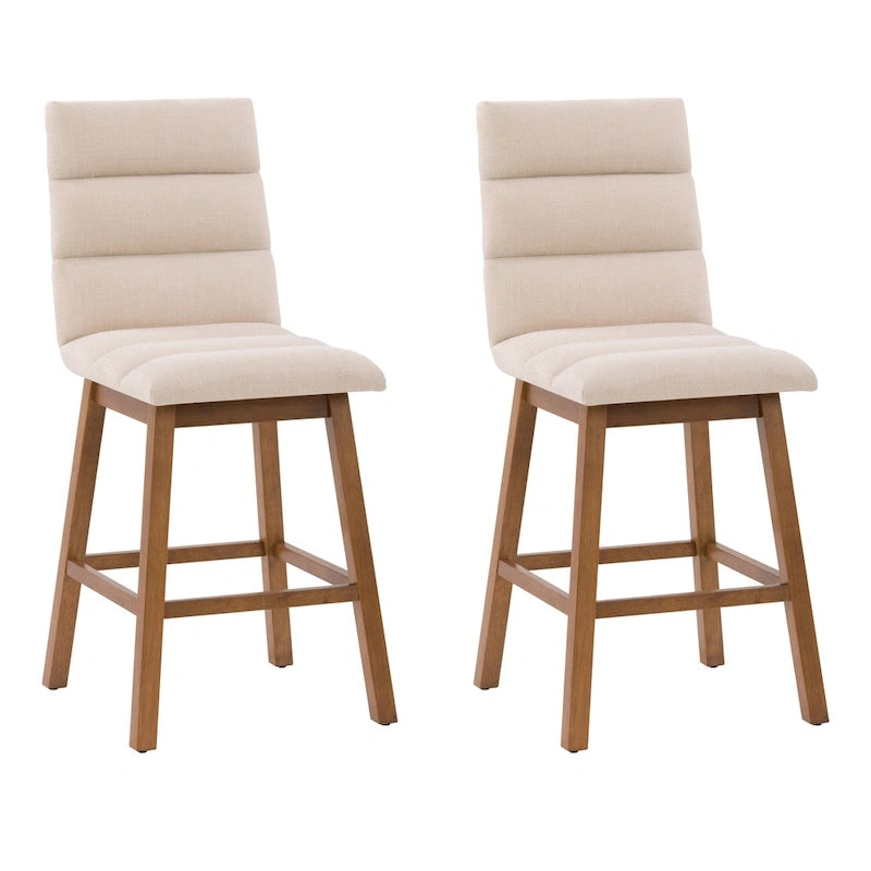 Tabourets de bar hauteur comptoir rembourrés Lilibet, lot de 2