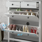 Meuble à Chaussures Armoire de Rangement Autonome Étagère à Chaussures Organisateur de Rangement