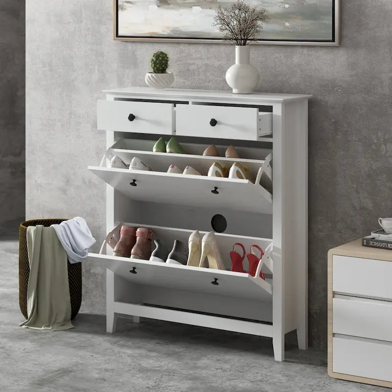 Meuble à Chaussures Armoire de Rangement Autonome Étagère à Chaussures Organisateur de Rangement