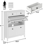 Meuble à Chaussures Armoire de Rangement Autonome Étagère à Chaussures Organisateur de Rangement