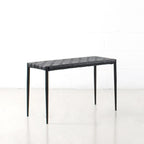 Table basse/banc en cuir tressé moderne du milieu du siècle Soho 71 cm/ 119 cm