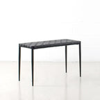 Table basse/banc en cuir tressé moderne du milieu du siècle Soho 71 cm/ 119 cm