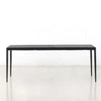 Table basse/banc en cuir tressé moderne du milieu du siècle Soho 71 cm/ 119 cm