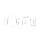 Brookside Table d'appoint rectangulaire de 25,6 po
