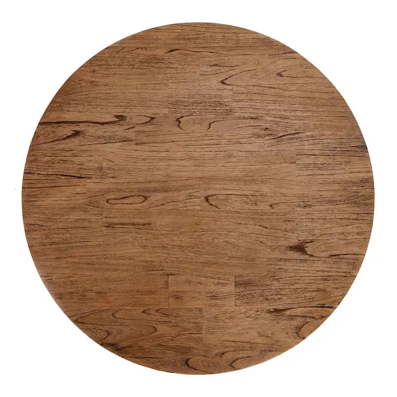 Table basse et table d'appoint Kamari en rotin avec plateau en bois