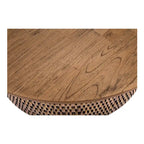 Table basse et table d'appoint Kamari en rotin avec plateau en bois