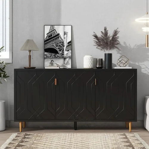 70 inch Width Console Table with Adjustable Shelves