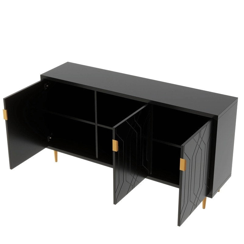 Console de 70 pouces de largeur avec étagères réglables