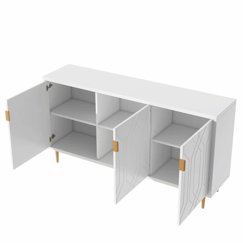 Console de 70 pouces de largeur avec étagères réglables