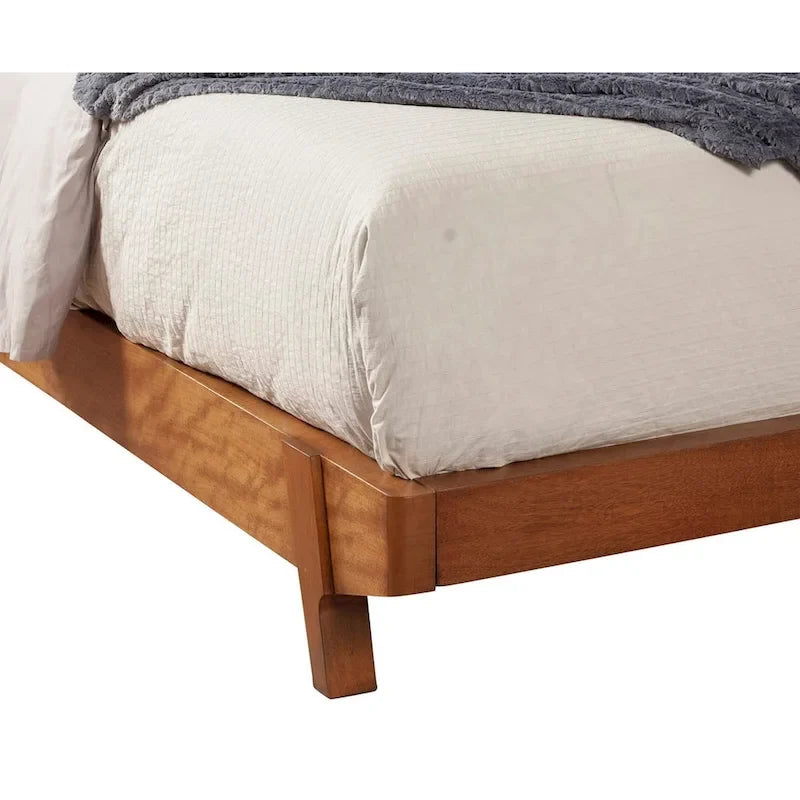 Lit plateforme Dakota en bois coloris gland (marron)
