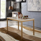 Darcy Gold with Faux Marble Top Dining Table by 