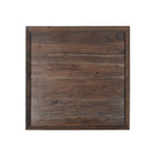 Table basse carrée de 36 pouces en bois d'acacia avec piètement trapèze, marron