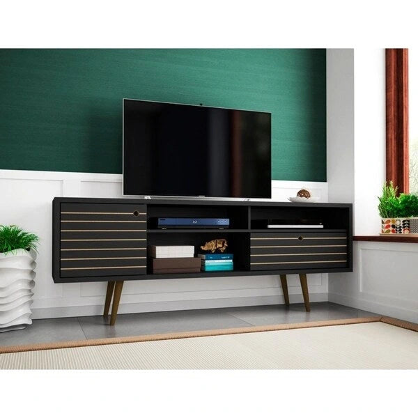 Meuble TV Liberty Mid-Century Modern 4 étagères, 180 cm