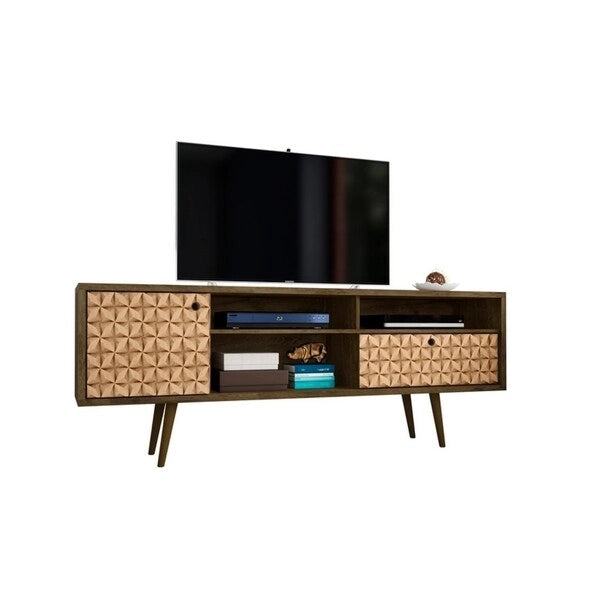 Meuble TV Liberty Mid-Century Modern 4 étagères, 180 cm
