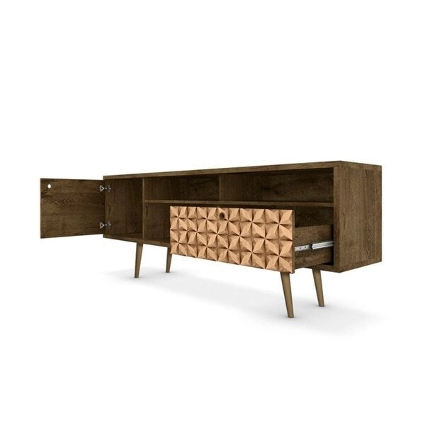 Meuble TV Liberty Mid-Century Modern 4 étagères, 180 cm