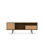 Meuble TV Liberty Mid-Century Modern 4 étagères, 180 cm