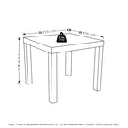 Table d'appoint carrée Classic Homey, noire