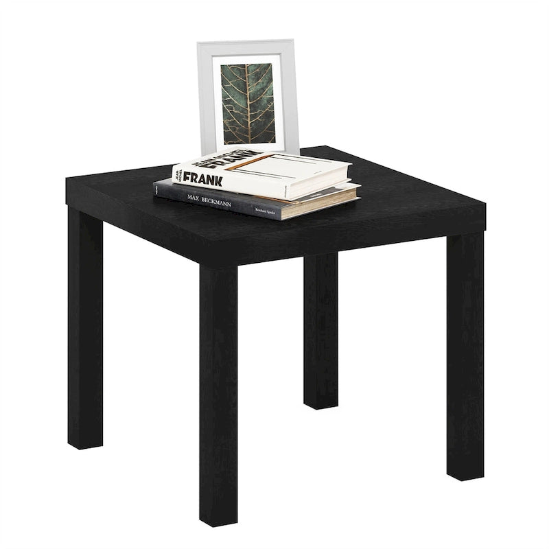 Table d'appoint carrée Classic Homey, noire