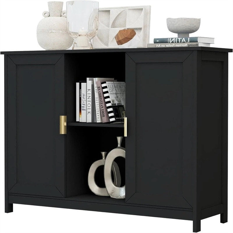 Buffet bahut armoire de bar à café en bois - 30D x 100L x 78H