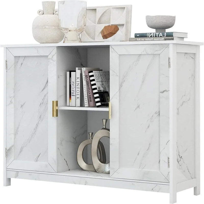 Buffet bahut armoire de bar à café en bois - 30D x 100L x 78H