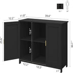 Buffet bahut armoire de bar à café en bois - 30D x 100L x 78H