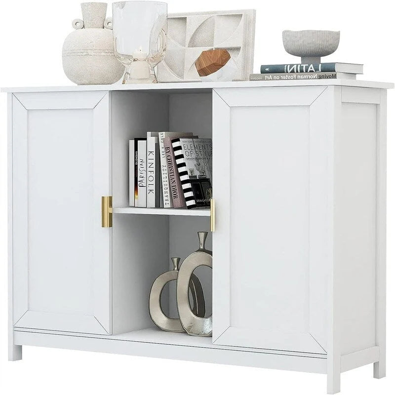 Buffet bahut armoire de bar à café en bois - 30D x 100L x 78H