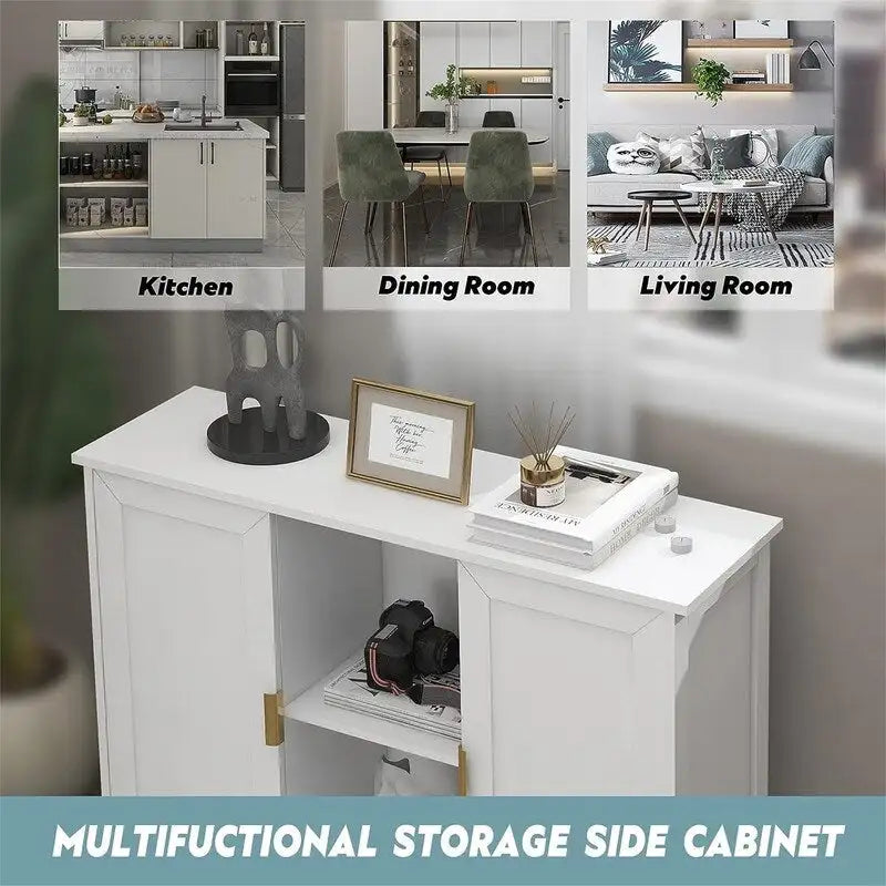 Buffet bahut armoire de bar à café en bois - 30D x 100L x 78H