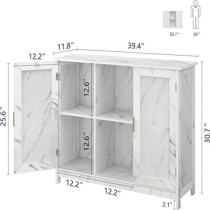 Buffet bahut armoire de bar à café en bois - 30D x 100L x 78H