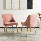 Chaise de salle à manger rembourrée Nobie 18.3 - Gris / Or (Lot de 2) - 21 x 22 x 31 - 21L x 22P x 31H