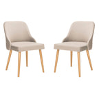 Chaise de salle à manger rembourrée Nobie 18.3 - Gris / Or (Lot de 2) - 21 x 22 x 31 - 21L x 22P x 31H